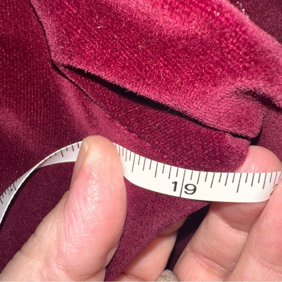 Vintage 1970s Women's Cranberry Velvet Blazer Size 12 - Picture 10 of 12